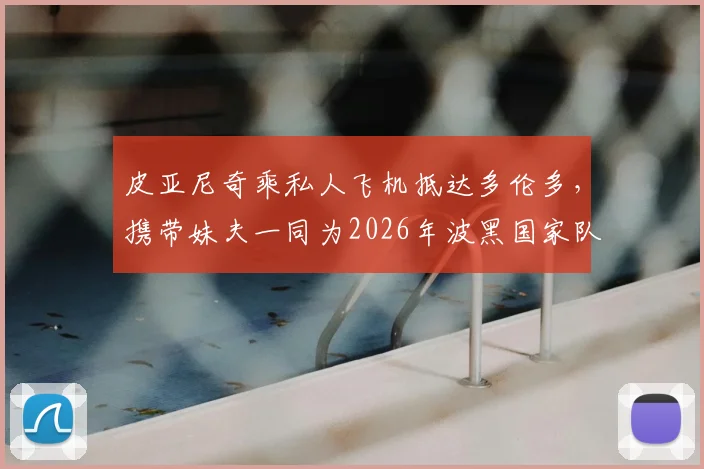 皮亚尼奇乘私人飞机抵达多伦多，携带妹夫一同为2026年波黑国家队助阵，详细行程引关注